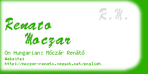 renato moczar business card