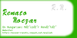 renato moczar business card